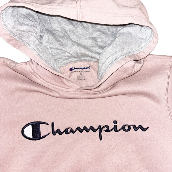 Girls pink Champion hoodie - Picture 3 of 4